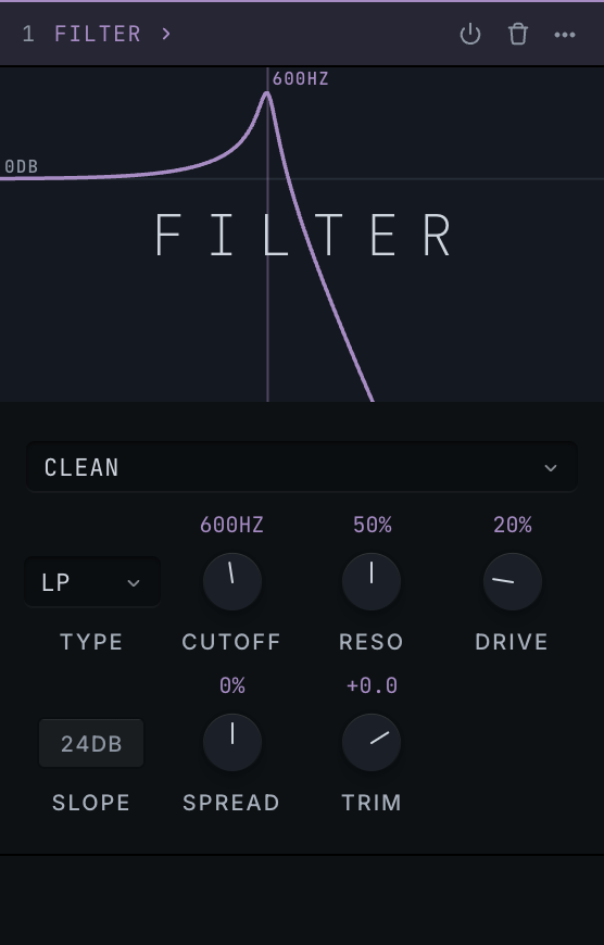 filter in the app