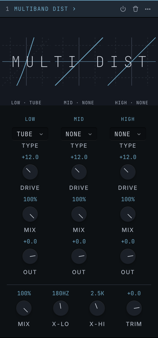 multiband dist in the app