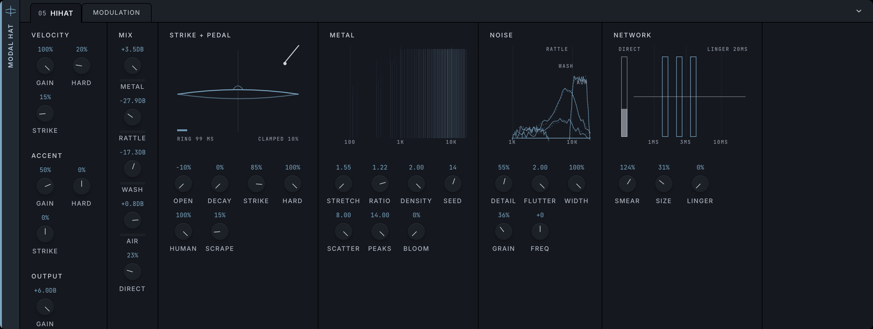 modal hat in the app