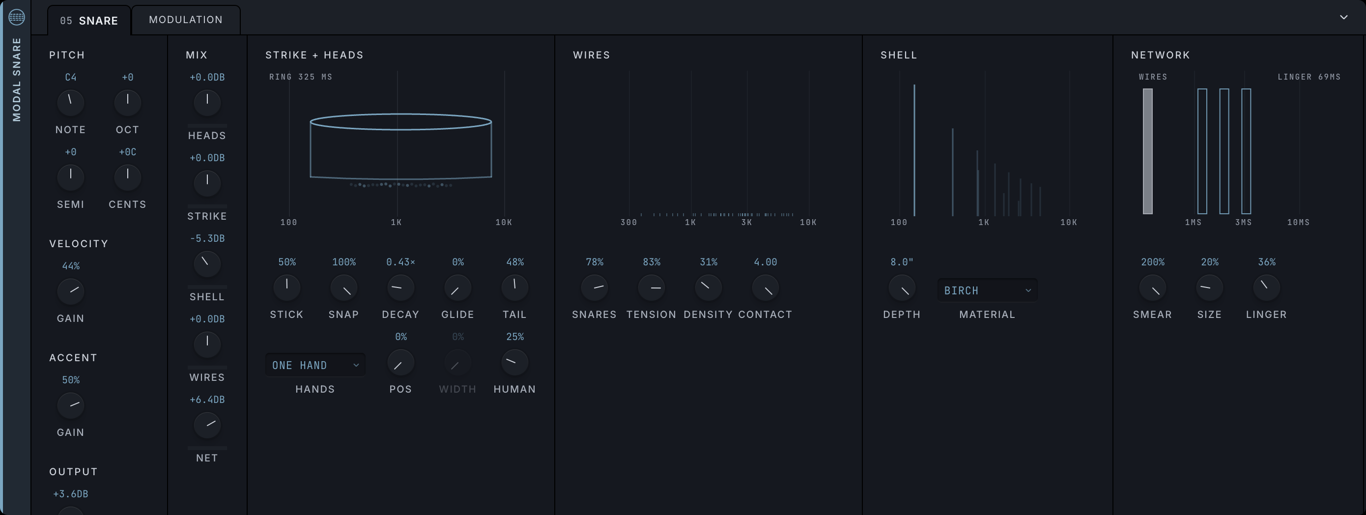 modal snare in the app