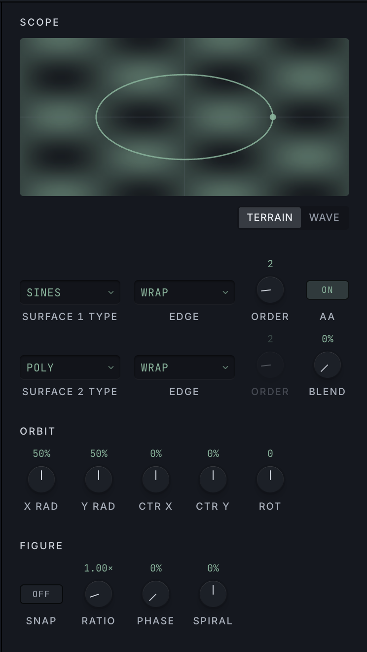 terrain in the app